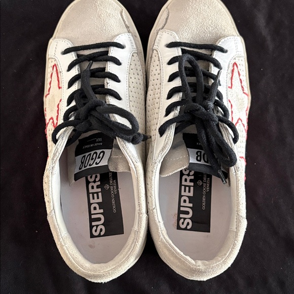 Golden Goose Stitched Red Heart / Star Superstar Size 35 - Picture 12 of 14
